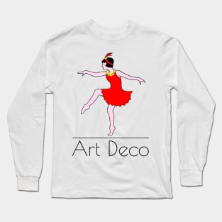 Art Deco Dancing Girl Long Sleeve T-Shirt